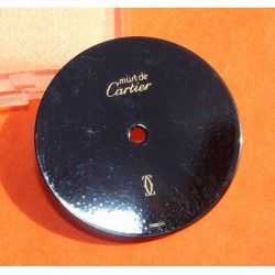 Authentique & Rare Cadran Noir Montre Dames Cartier MUST DE ronde Ø20.50mm ref VC100298