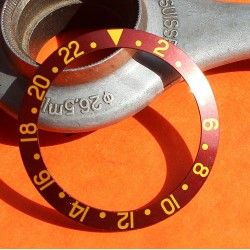 ROLEX VINTAGE INSERT FAT FONT, SERIFS MONTRES GMT MASTER 1675/3, 16753, 1675/8, 16758, 1675 or & acier BRONZE, BROWN, MARRON