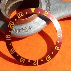 Rolex Vintage NOS Fat font tutone 16753 ,16758, 16750, 1675, 1675/8, 1675/3 GMT Master Brown Watch Bezel Serifs Insert part