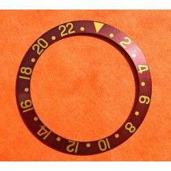Rolex Vintage NOS Fat font tutone 16753 ,16758, 16750, 1675, 1675/8, 1675/3 GMT Master Brown Watch Bezel Serifs Insert part