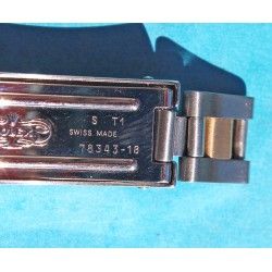 AUTHENTIQUE FERMOIR BOUCLE DEPLOYANTE OR ACIER MONTRES ROLEX DAMES LADY 11mm bracelet oyster jubilee 13mm ref 78343-18