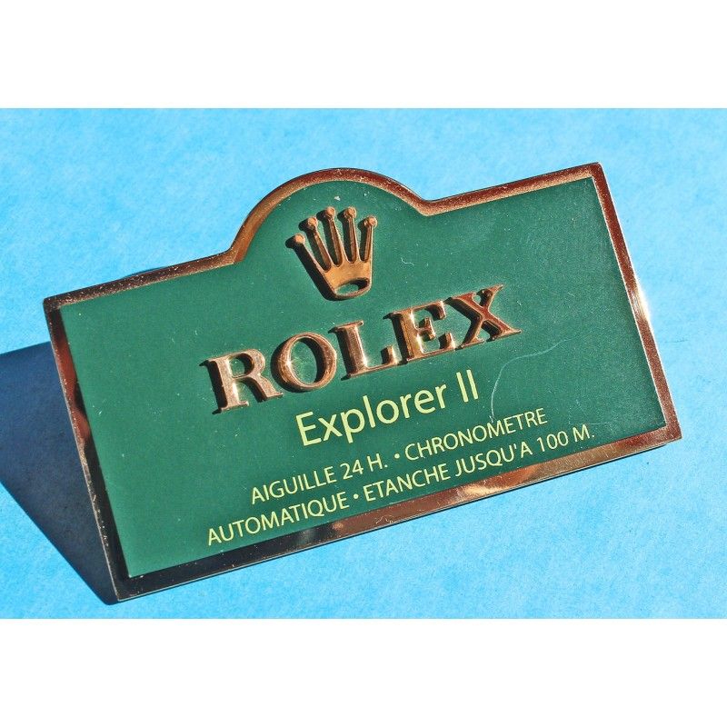 PLAQUE DECORATION ROLEX GOODIES MONTRES EXPLORER II 1655, 16550, 16570, 216570 CHRONOMETRE CALENDRIER ACCESSOIRES BUREAU VITRINE