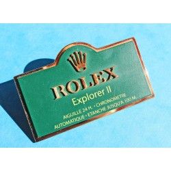 PLAQUE DECORATION ROLEX GOODIES MONTRES EXPLORER II 1655, 16550, 16570, 216570 CHRONOMETRE CALENDRIER ACCESSOIRES BUREAU VITRINE