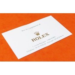 CARTE DE VISITE ROLEX COMPLIMENTS ANNEES 90