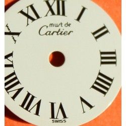 Authentique & Rare Cadran 21 beige Montre Dames Cartier MUST DE ronde Ø18mm ref VA100138