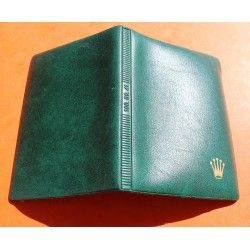 Rare & Vintage ROLEX Green Grain Leather Large Billfold Wallet AUTHENTIC