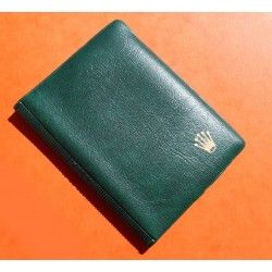 Rare & Vintage ROLEX Green Grain Leather Large Billfold Wallet AUTHENTIC