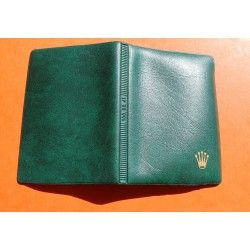 Rare & Vintage ROLEX Green Grain Leather Large Billfold Wallet AUTHENTIC