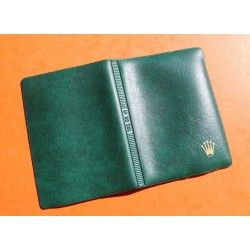 Rare & Vintage ROLEX Green Grain Leather Large Billfold Wallet AUTHENTIC