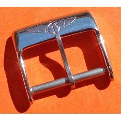 Authentic Breitling SS Buckle bracelet strap leather rubber 18mm inside measurement
