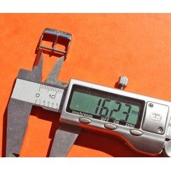 Authentic Breitling SS Buckle bracelet strap leather rubber 18mm inside measurement