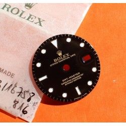 CADRAN ROLEX MONTRES GMT MASTER 16753, 16758 NOIR BRILLANT OEIL DU TIGRE -NIPPLE DIAL- cal 3075