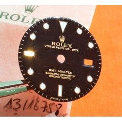 Rolex Genuine GMT MASTER BLACK REFLECTS NIPPLE DIAL WATCH VINTAGE 16758, 16753 tutone cal 3075