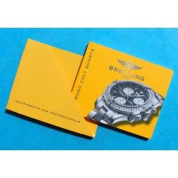 BREITLING PREOWNED YELLOW STORAGE BOX WATCH DOCUMENTS, PAPERS, GOODIES, WARRANTY