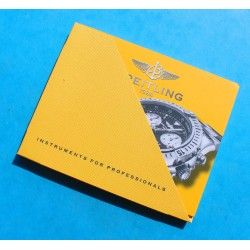 BREITLING PREOWNED YELLOW STORAGE BOX WATCH DOCUMENTS, PAPERS, GOODIES, WARRANTY