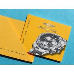 BREITLING PREOWNED YELLOW STORAGE BOX WATCH DOCUMENTS, PAPERS, GOODIES, WARRANTY