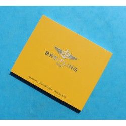 BREITLING PREOWNED YELLOW STORAGE BOX WATCH DOCUMENTS, PAPERS, GOODIES, WARRANTY