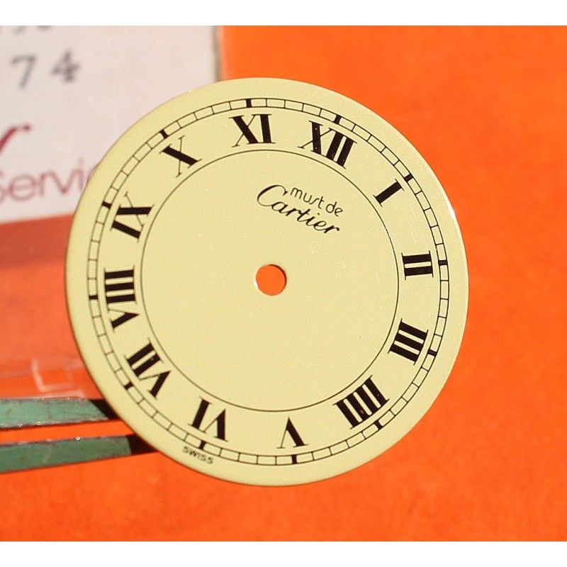 Genuine Creamy Dial for Men's Cartier Watch Santos Ronde Santos Ronde Ref VA100014