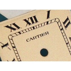 Cartier Santos 18.5 x18.5mm Rare Cadran Crème Chiffres Romains de Montre ref VA100011