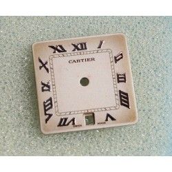 Cartier Santos 18.5 x18.5mm Rare Cadran Beige Chiffres Romains or blanc de Montre ref VC100167