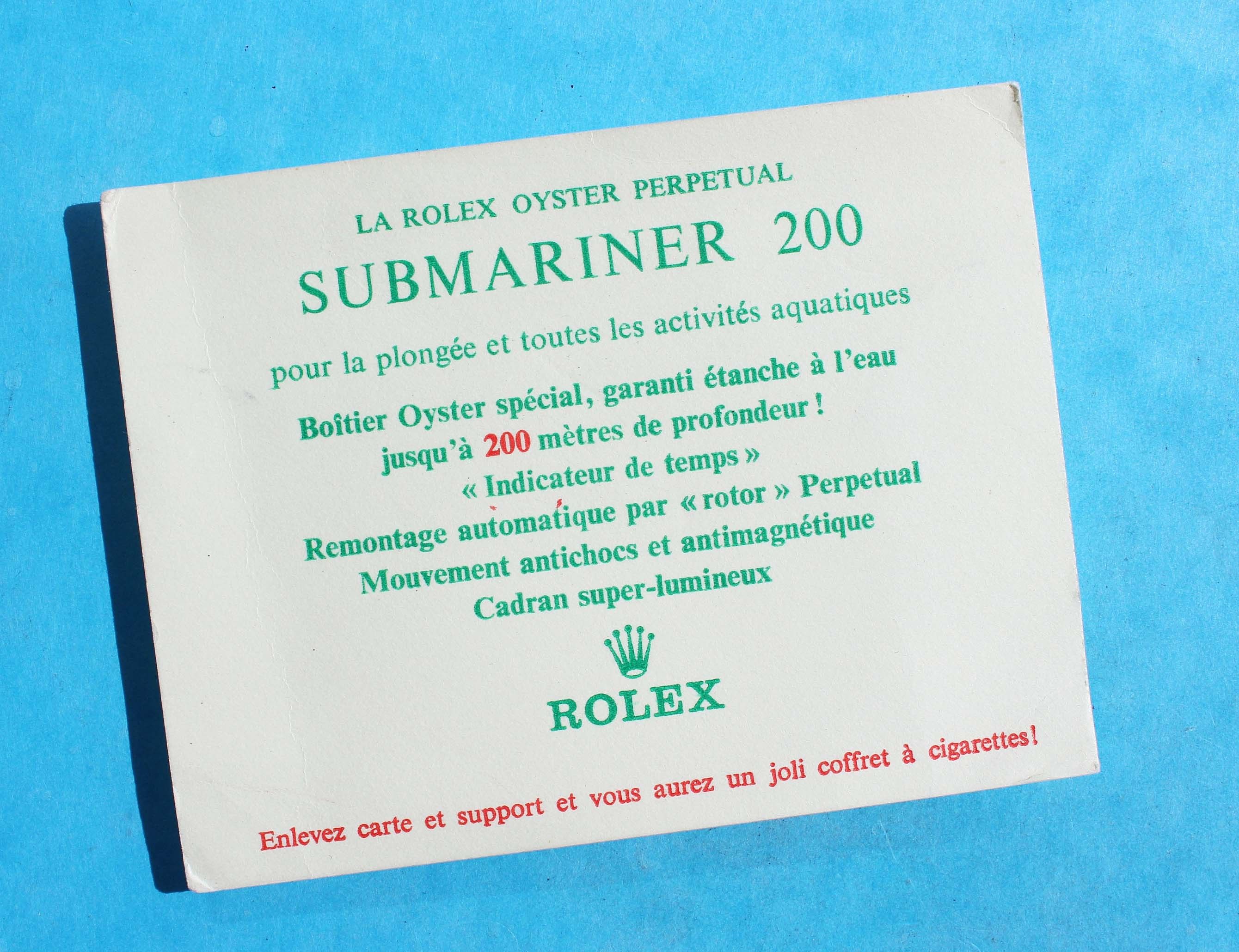 rolex submariner 200