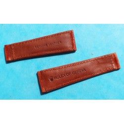 Original Rolex of Geneva 20mm Daytona Genuine Calfskin Leather Band, bracelet tobacco brown color