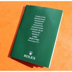 Vintage 80s Collector Rolex Green oyster Translation booklet watches 16800, 16660, 16550, 16750 ref 571.00