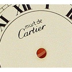 CARTIER CADRAN CRÈME CHIFFRES ROMAINS MONTRES Santos Ronde VA100074