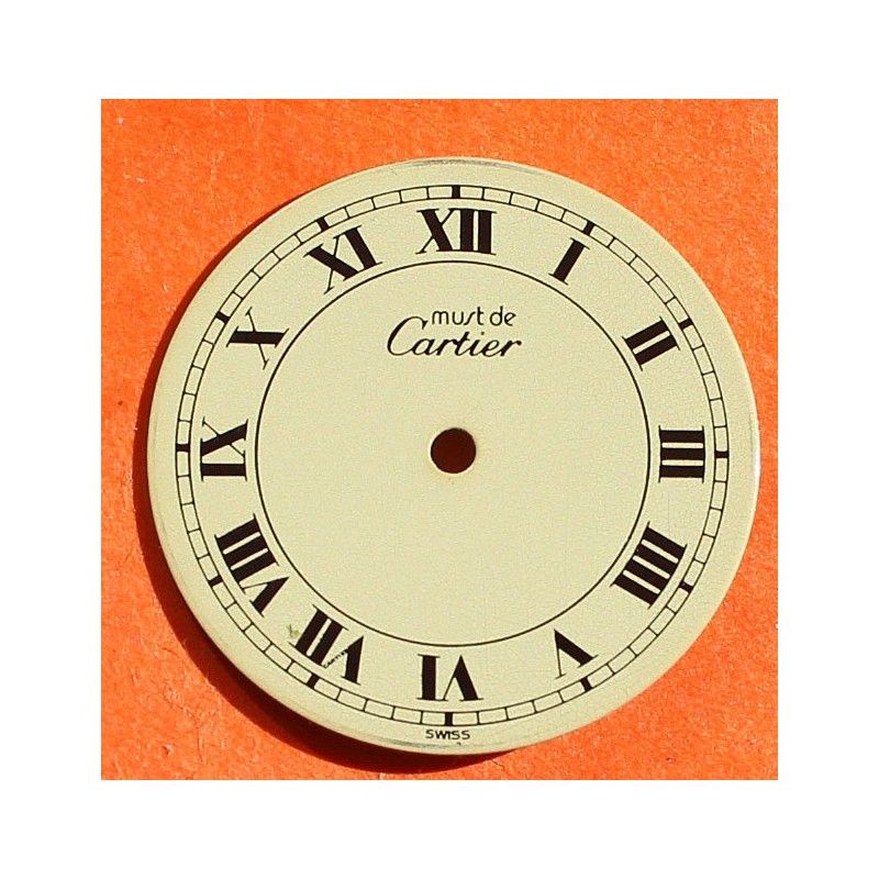 Cartier Vintage dial Genuine Creamy Men's Cartier Watch Ronde Santos Ronde Ref VA100074 Ø20.52mm