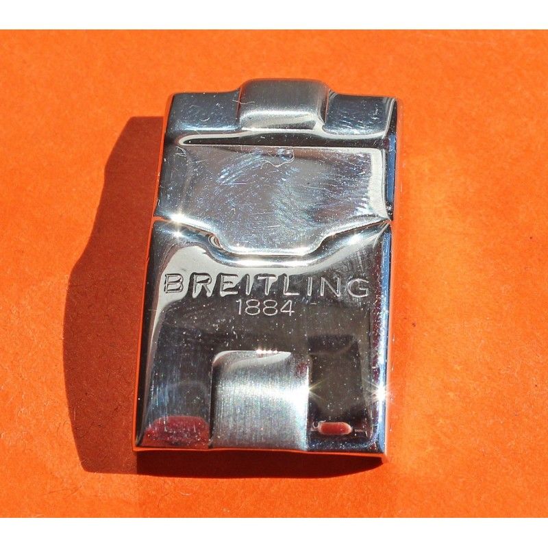 BREITLING TOP COVER PART POLISHED FOLDING DEPLOYANT CLASP BUCKLE BRACELET WATCH S/S 20mm SSTEEL