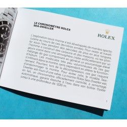 Rolex Submariner, Sea Dweller booklet manual french 2004 Submariner watches 14060M, 16610, 16613, 16618, 16600