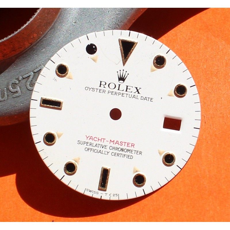 ROLEX ORIGINAL CADRAN MONTRES YACHTMASTER BLANC EMAIL 16622, 16623, 16628, 116622 Ø27mm