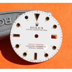 Rolex Authentic Pre Owned OEM Yacht-Master Enamel White Mens Dial Gold for ref 16622, 16623, 16628, 116622 Ø27mm