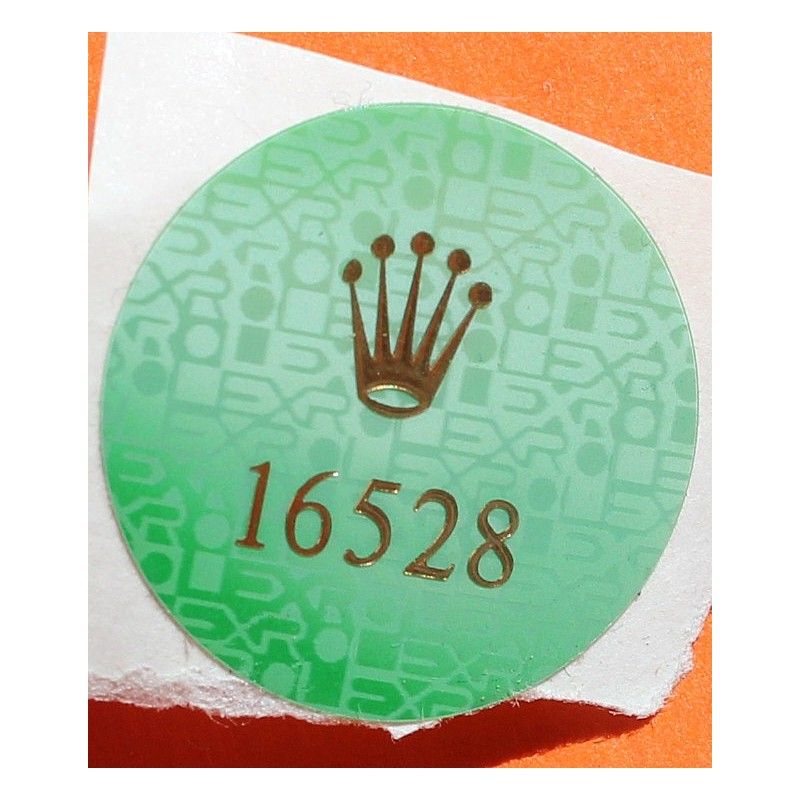 Rolex Rare 90's Watch caseback Hologram Sticker Decal, green Oyster
