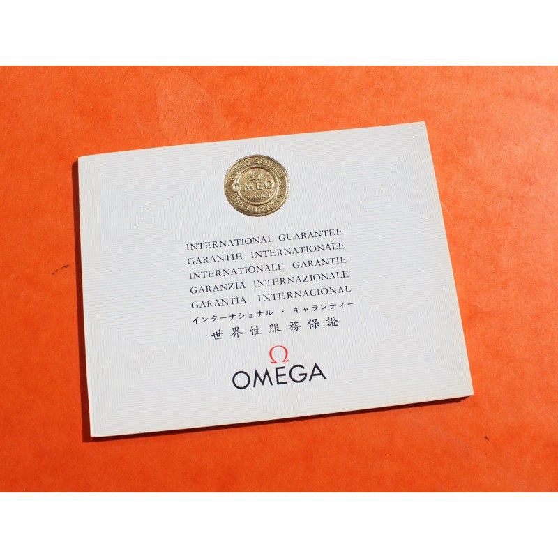 GENUINE OMEGA BLANK CARD CHRONOMETER INTERNATIONAL WARRANTY CERTIFICATE FOR OMEGA WATCHES