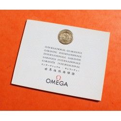 GENUINE OMEGA BLANK CARD CHRONOMETER INTERNATIONAL WARRANTY CERTIFICATE FOR OMEGA WATCHES