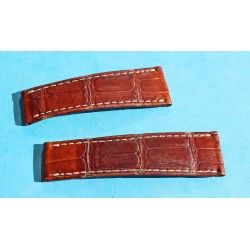 Original Rolex of Geneva 20mm Daytona Watch Genuine Calfskin Leather Band, bracelet tobacco brown color