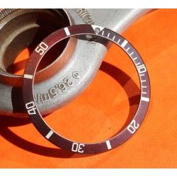 ♕♕ ROLEX RARE SUBMARINER INSERT DE LUNETTE MONTRES 5512, 1680, 5513, 1665 "BROWN" TROPICAL SLIM FONT VERSION ♕♕