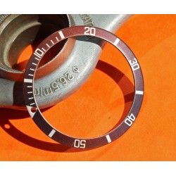 ♕♕ ROLEX RARE SUBMARINER INSERT DE LUNETTE MONTRES 5512, 1680, 5513, 1665 "BROWN" TROPICAL SLIM FONT VERSION ♕♕