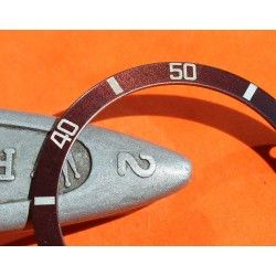 ♕♕ ROLEX RARE SUBMARINER INSERT DE LUNETTE MONTRES 5512, 1680, 5513, 1665 "BROWN" TROPICAL SLIM FONT VERSION ♕♕