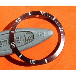 ♕♕ ROLEX RARE SUBMARINER INSERT DE LUNETTE MONTRES 5512, 1680, 5513, 1665 "BROWN" TROPICAL SLIM FONT VERSION ♕♕