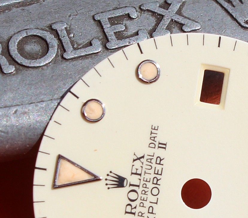 Rolex Unique 1st Generation white gold circled Index 16550 Oyster Perpetual  Date Explorer II Creamy dial cal 3085