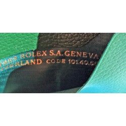 ROLEX Genuine Factory 0101.70.55 Burgundy Leather Card Calendar Instruction Holder watch goodie