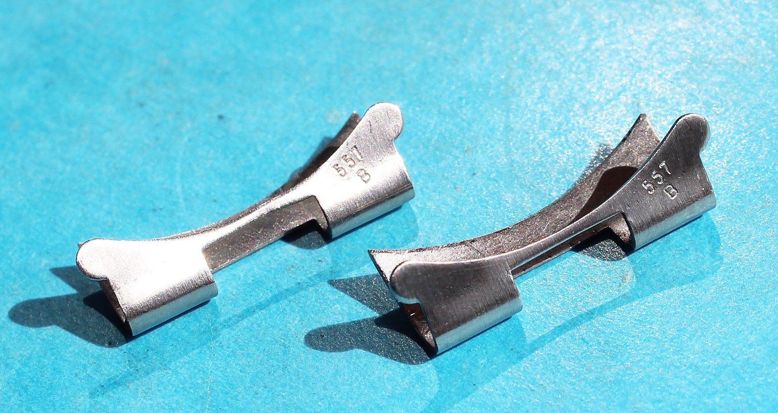 ROLEX PAIR OF ENDLINKS, END PIECES 557B 