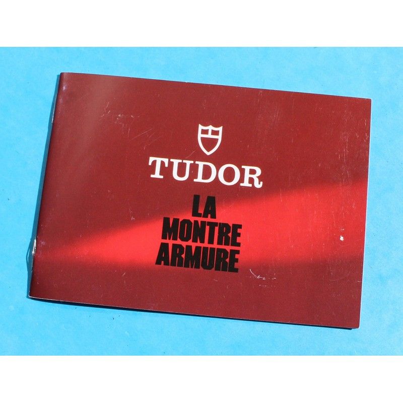 TUDOR 1970 PORTEFEUILLE CUIR ROUGE POURPRE VINTAGE SUBMARINER CERTIFICAT PAPIERS GARANTIE POUR MONTRES ANCIENNES