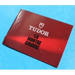 TUDOR 1970 PORTEFEUILLE CUIR ROUGE POURPRE VINTAGE SUBMARINER CERTIFICAT PAPIERS GARANTIE POUR MONTRES ANCIENNES