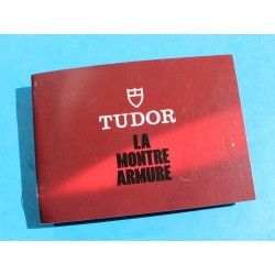 TUDOR 1970 PORTEFEUILLE CUIR ROUGE POURPRE VINTAGE SUBMARINER CERTIFICAT PAPIERS GARANTIE POUR MONTRES ANCIENNES