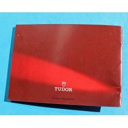 TUDOR 1970 PORTEFEUILLE CUIR ROUGE POURPRE VINTAGE SUBMARINER CERTIFICAT PAPIERS GARANTIE POUR MONTRES ANCIENNES