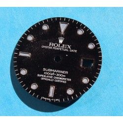 Rolex Vintage Glossy Spider Web dial 16800, 168000, 16610 Submariner date Black Index Tritium creamy color cal 3035