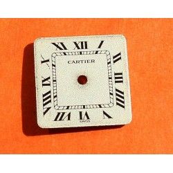 Cartier Santos 18.5 x18.5mm Rare Cadran Crème Chiffres Romains de Montre ref VA100011